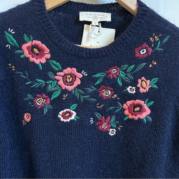 Sézane Floral Embroidered Pam Sweater - Picture 5 of 8